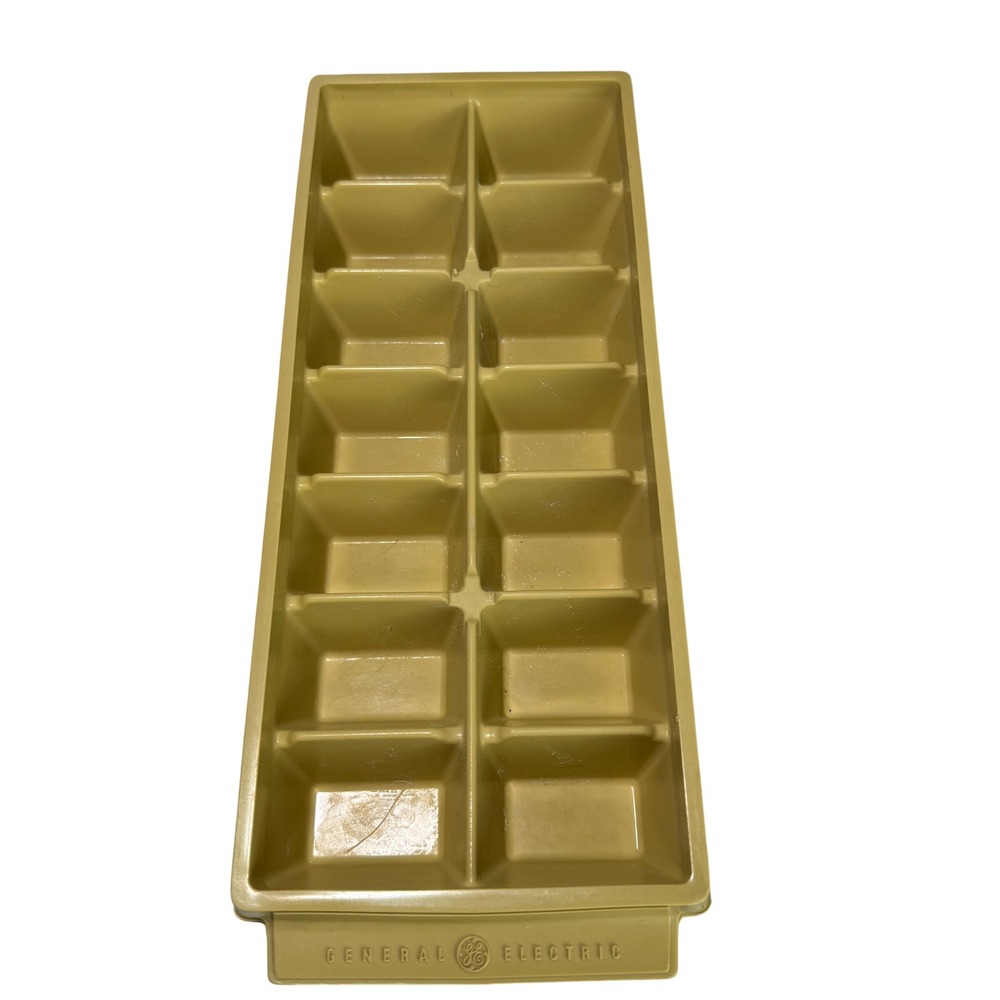 Vintage GE General Electric‎ Ice Cube Tray Yellow 1970's Retro